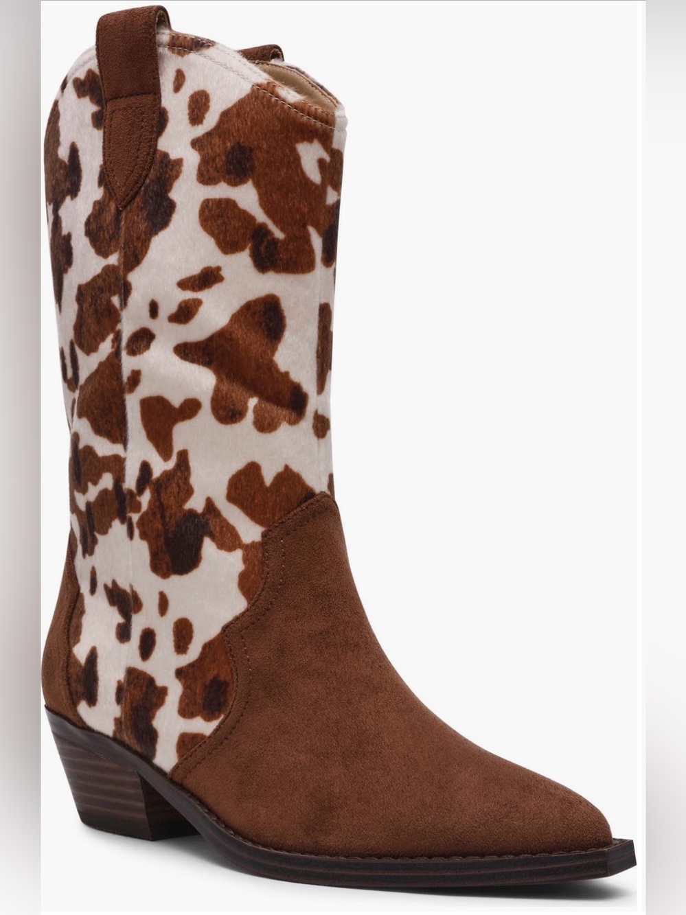DV Dolce Vita Korbella Western boot boots cowboy brown 7.5 faux fur